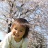 川辺で花見